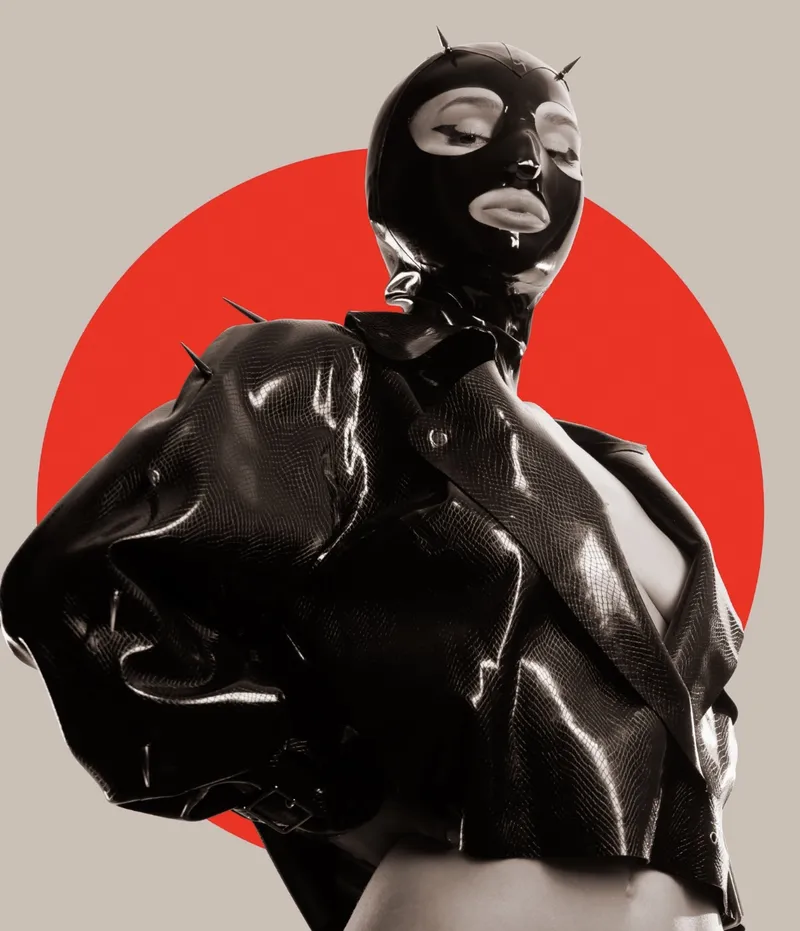 Latex garment, photographed by alediblasio_photography